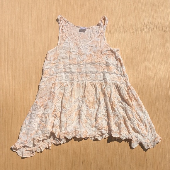 Intimately Free People Tank Top Boho Flowy Feminine Floral Peach Women's Medium - Picture 1 of 5